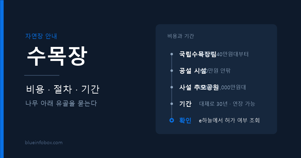 수목장 비용 절차와 국립 사설 시설 차이 정리